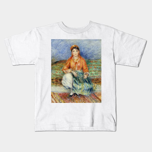 Algerian Girl by Auguste Renoir Kids T-Shirt by Classic Art Stall